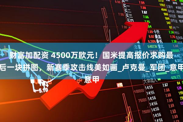 财富加配资 4500万欧元！国米提高报价求购最后一块拼图，新赛季攻击线美如画_卢克曼_军团_意甲