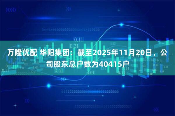 万隆优配 华阳集团：截至2025年11月20日，公司股东总户数为40415户